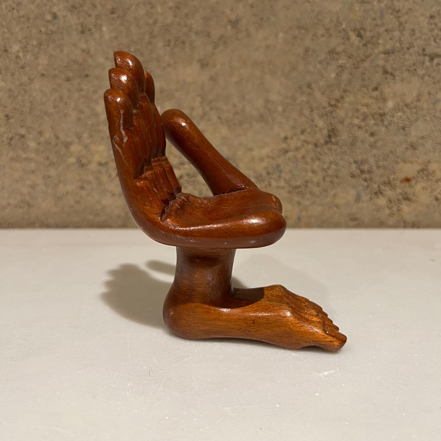 Bois 1960 Pedro Friedeberg Miniature Hand Foot Chair Sculpture en vente