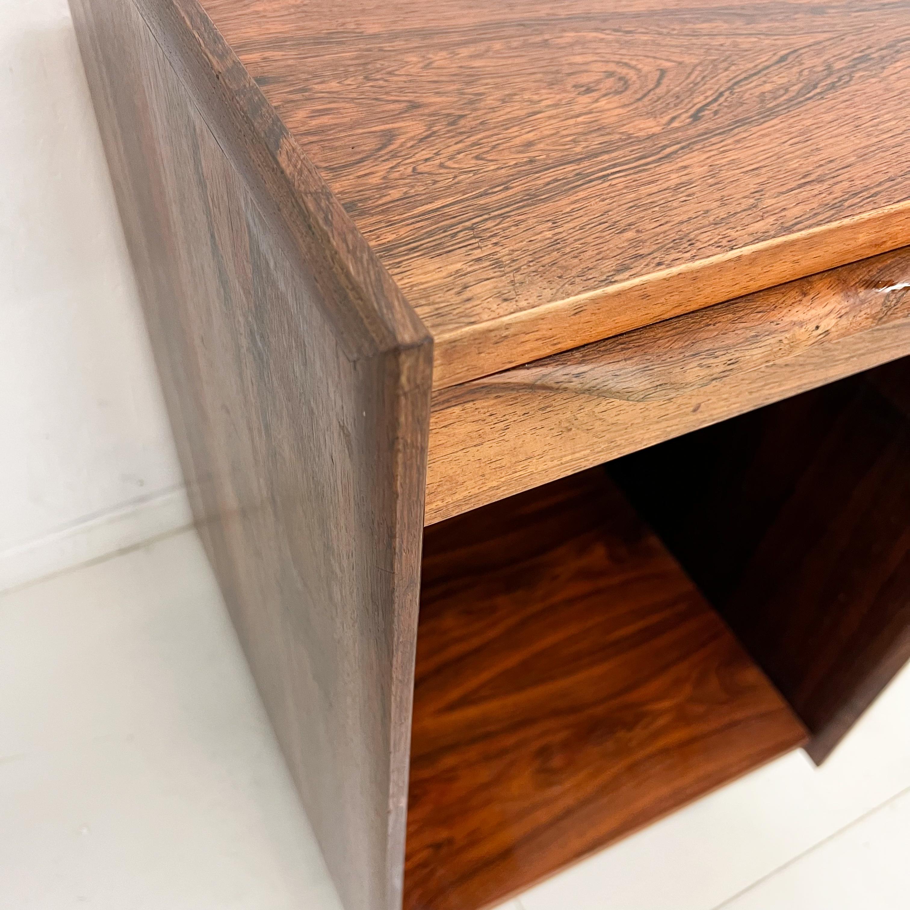 1960s Pega Ib Juul Christensen Rosewood Cubby Cabinet Side Table Norway For Sale 3