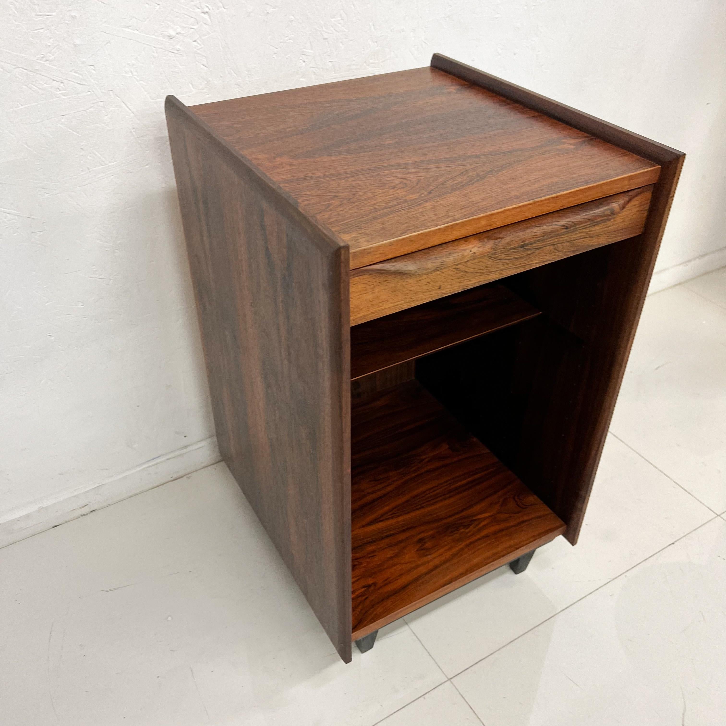 1960s Pega Ib Juul Christensen Rosewood Cubby Cabinet Side Table Norway For Sale 4