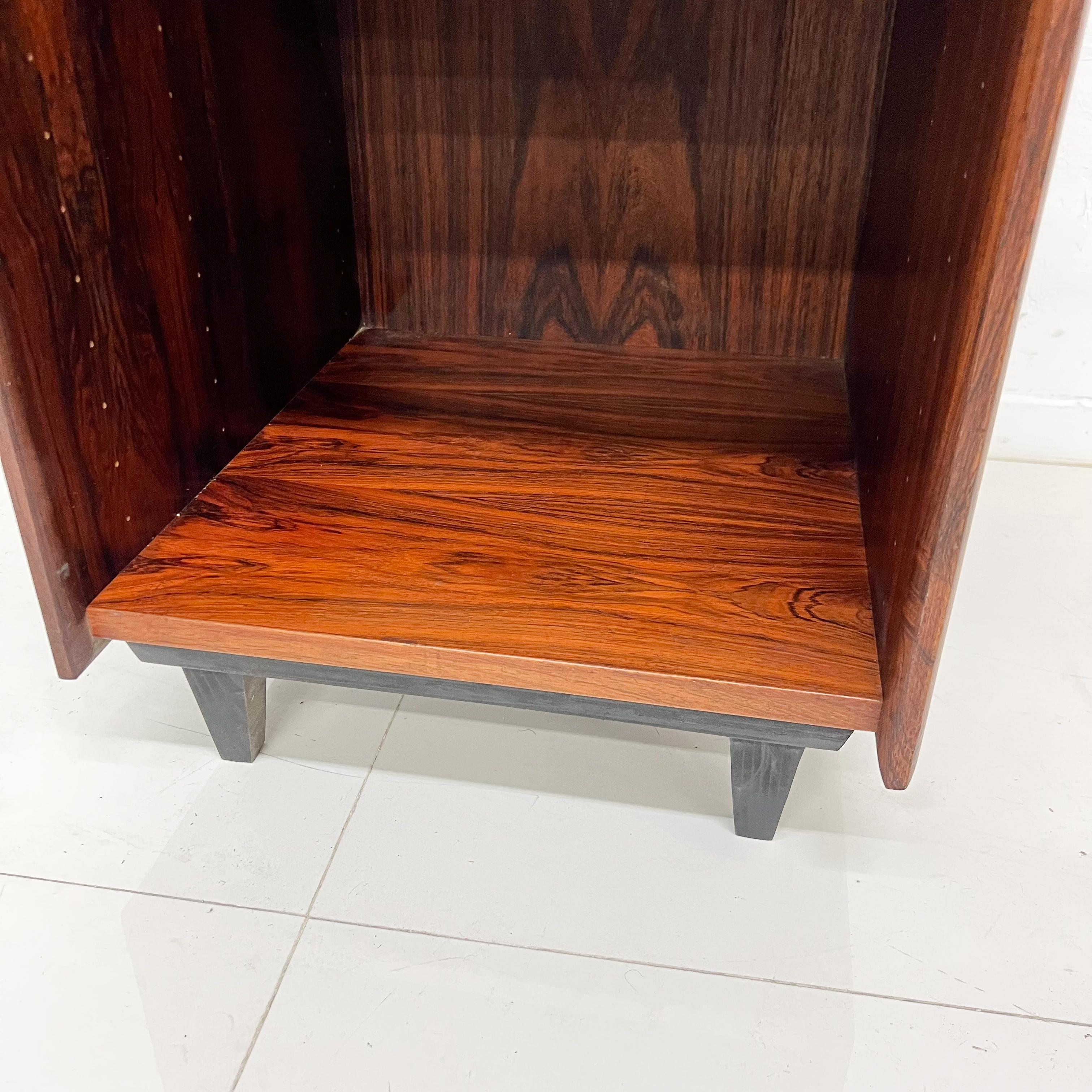 Mid-Century Modern 1960s Pega Ib Juul Christensen Rosewood Cubby Cabinet Side Table Norway For Sale