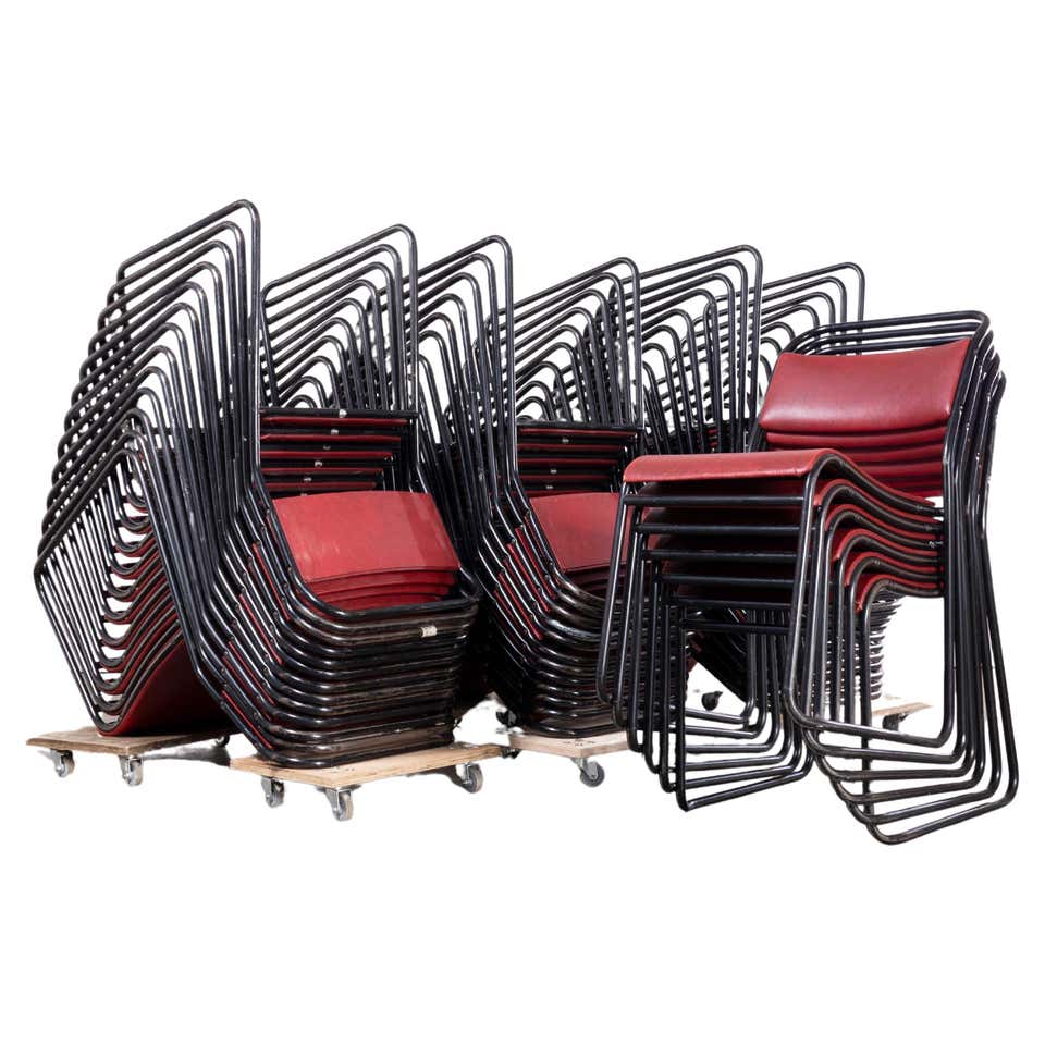 1950's Pel Tubular Grey Metal Dining Chairs - Large Quantity Available ...