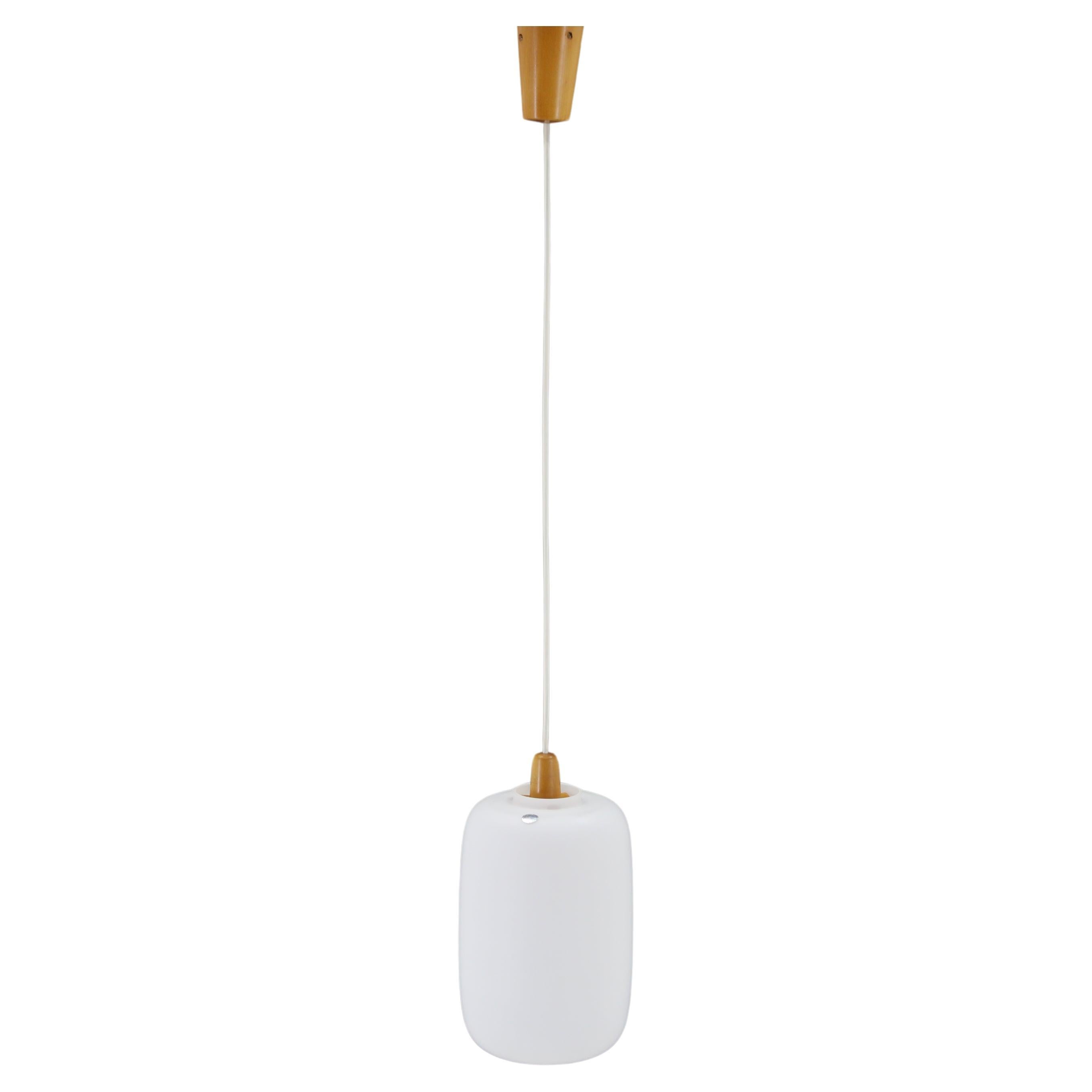 1960s Pendant Glass Lamp by ULUV, Czechoslovakia