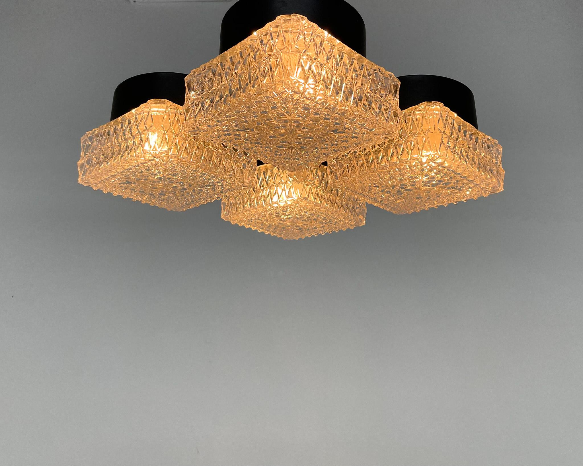 Mid-Century moderno Lampada a sospensione degli anni '60 di Napako, Cecoslovacchia in vendita