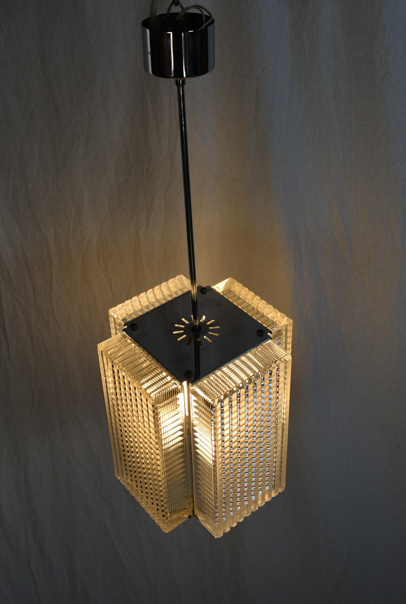 Mid-Century Modern 1960s Pendant Lamp by Napako, Czechoslovakia For Sale