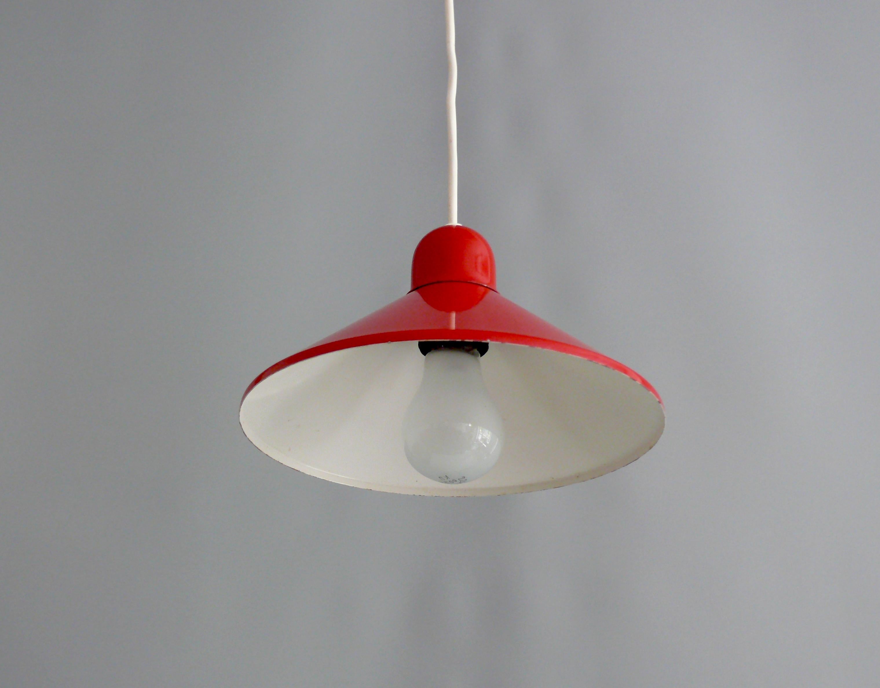 Metal 1960s Pendant Lamp, Horn - Denmark For Sale