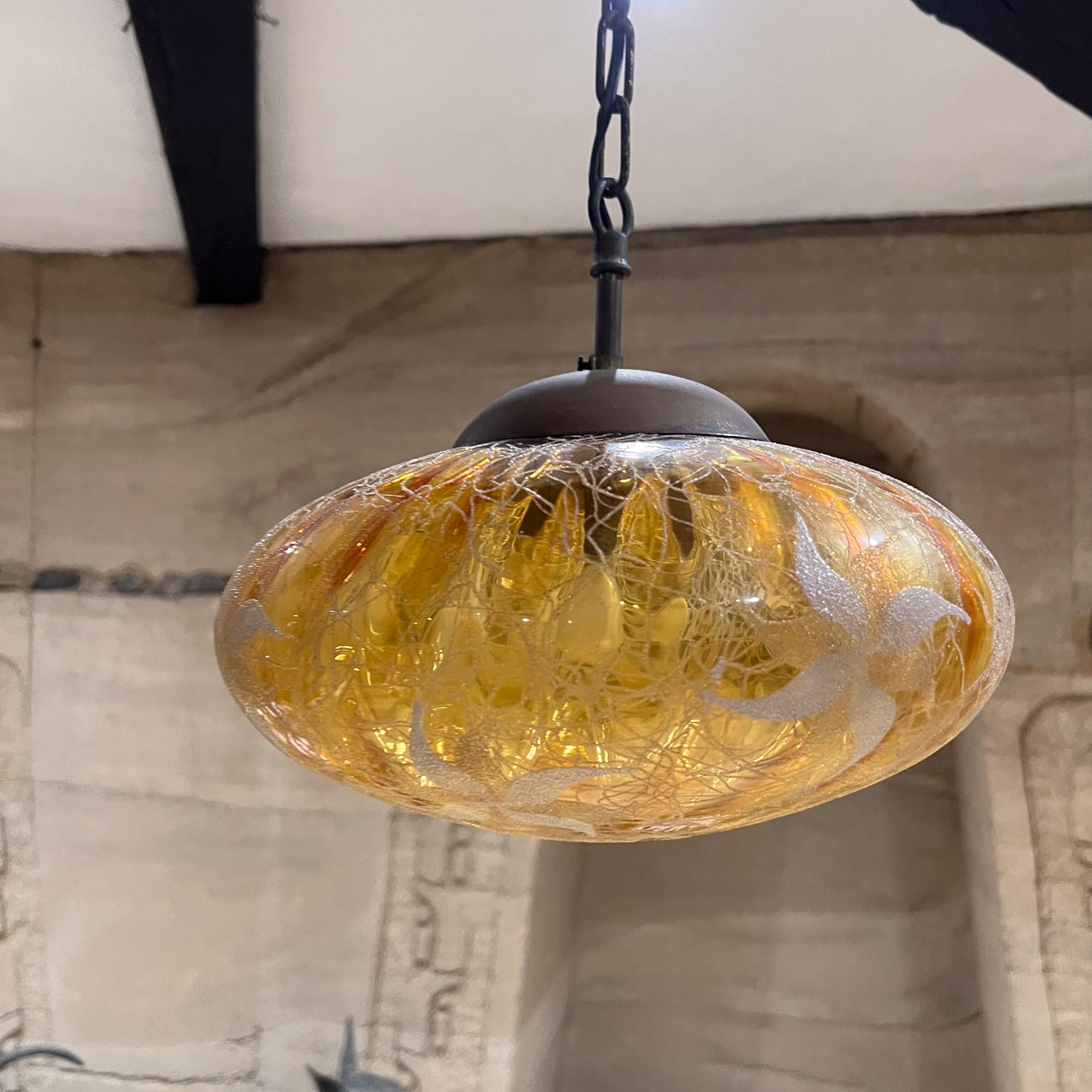 Lampe à suspension acajou Art Glass Eugenio Escudero Mexique, années 1960 en vente 2