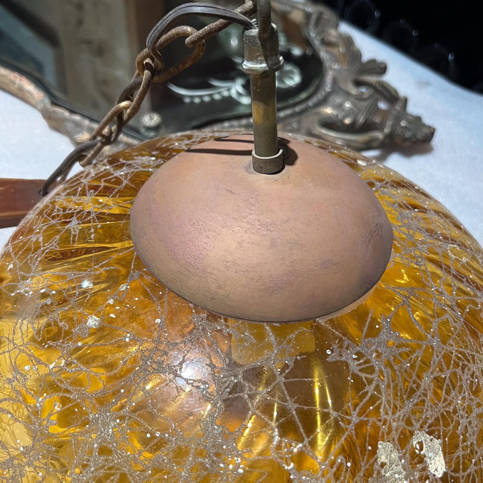 1960s Pendant Lamp Mahogany Art Glass Eugenio Escudero Mexico For Sale 5