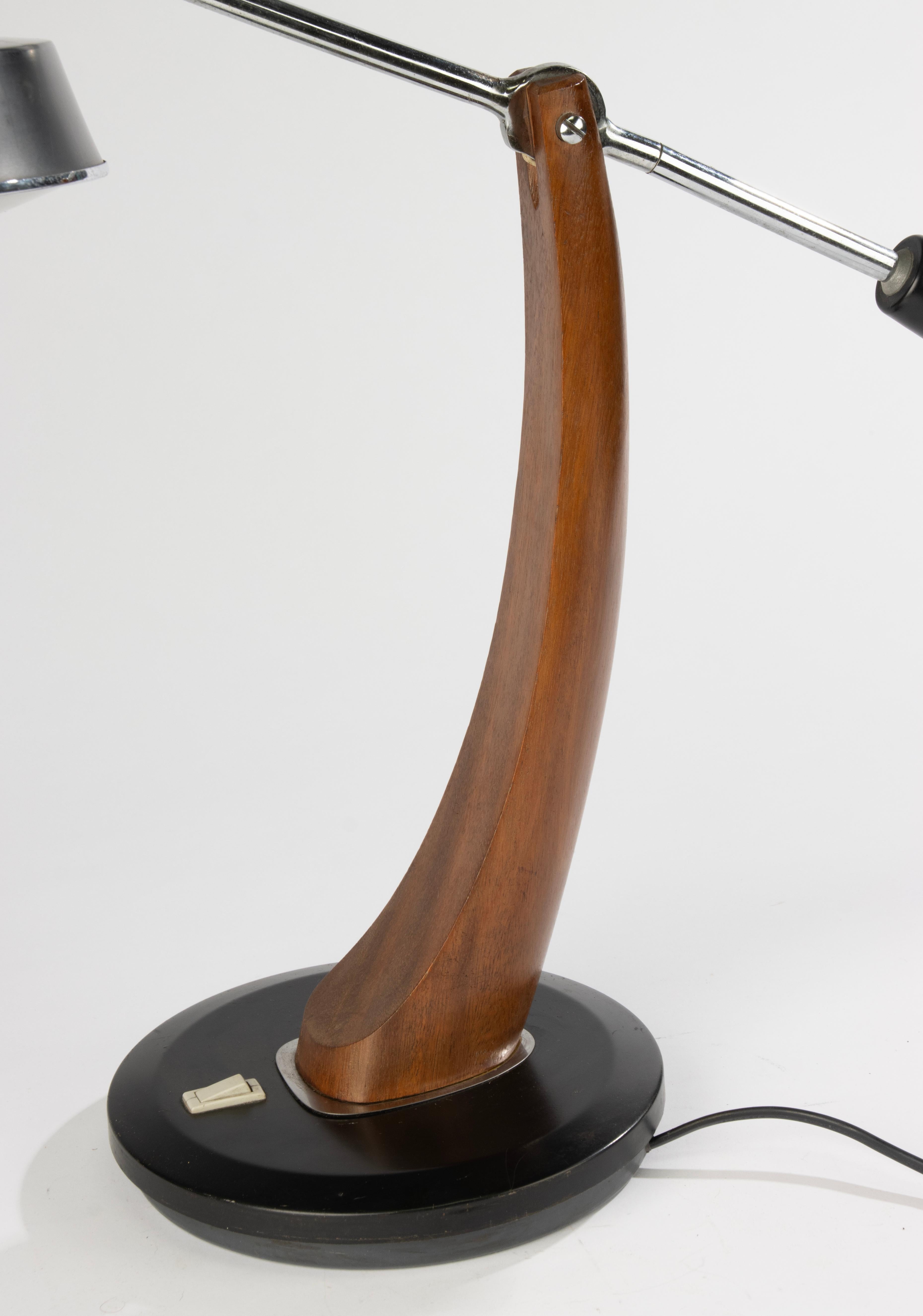 Lámpara de Sobremesa Péndulo Años 60 - FASE - Madera y Metal - Modelo Presidente - España Moderno de mediados de siglo en venta