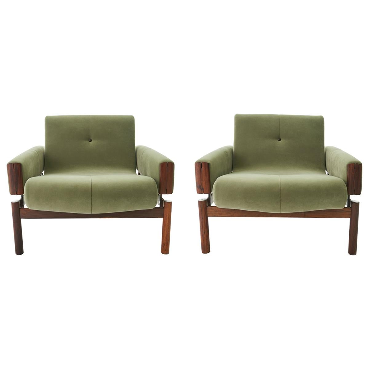 1960s Percival Lafer MP-13 Rosewood Lounge Chair Pair