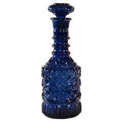 1960er Jahre Veilchenblau Strukturiertes Glas Dekanter