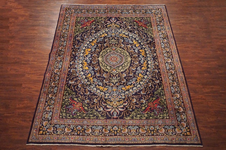 1960s Persian Dorokhsh Rug with Flying Unicorn Motif For Sale at 1stDibs