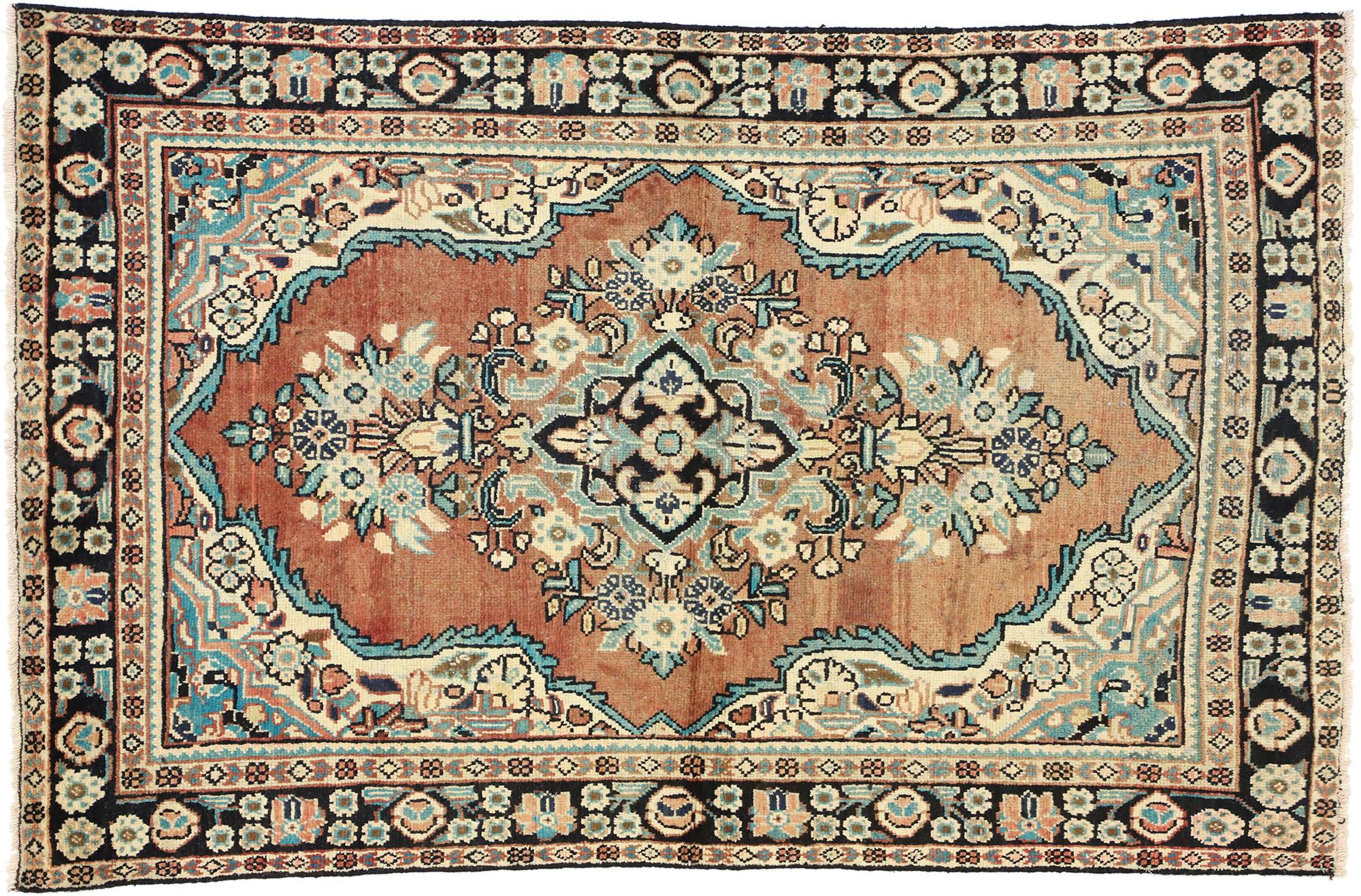 Alfombra Persa Mahal de 1960 con estilo tradicional en venta 1