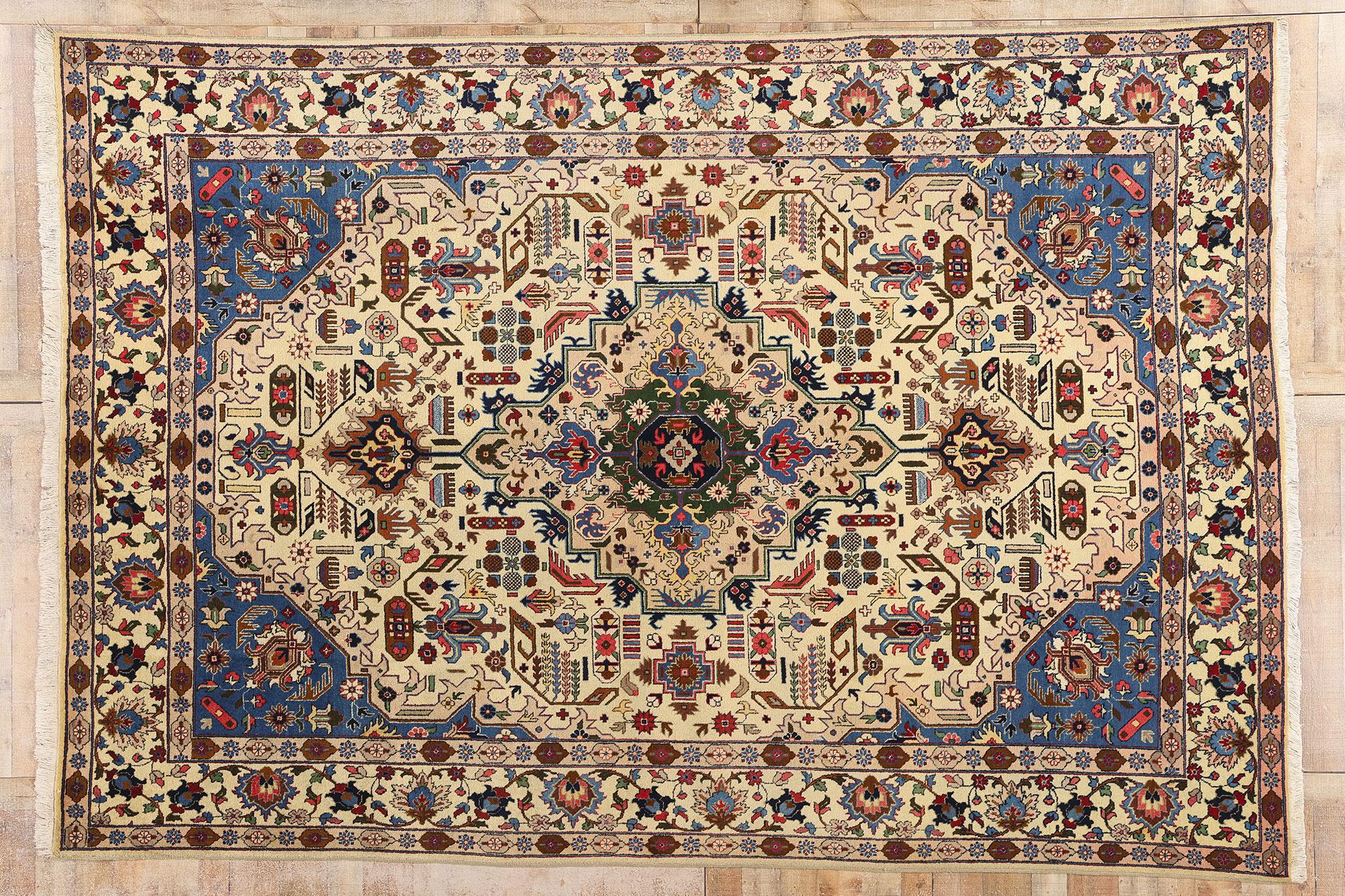 Persischer Täbriz-Teppich im modernen, traditionellen Stil im Angebot 3