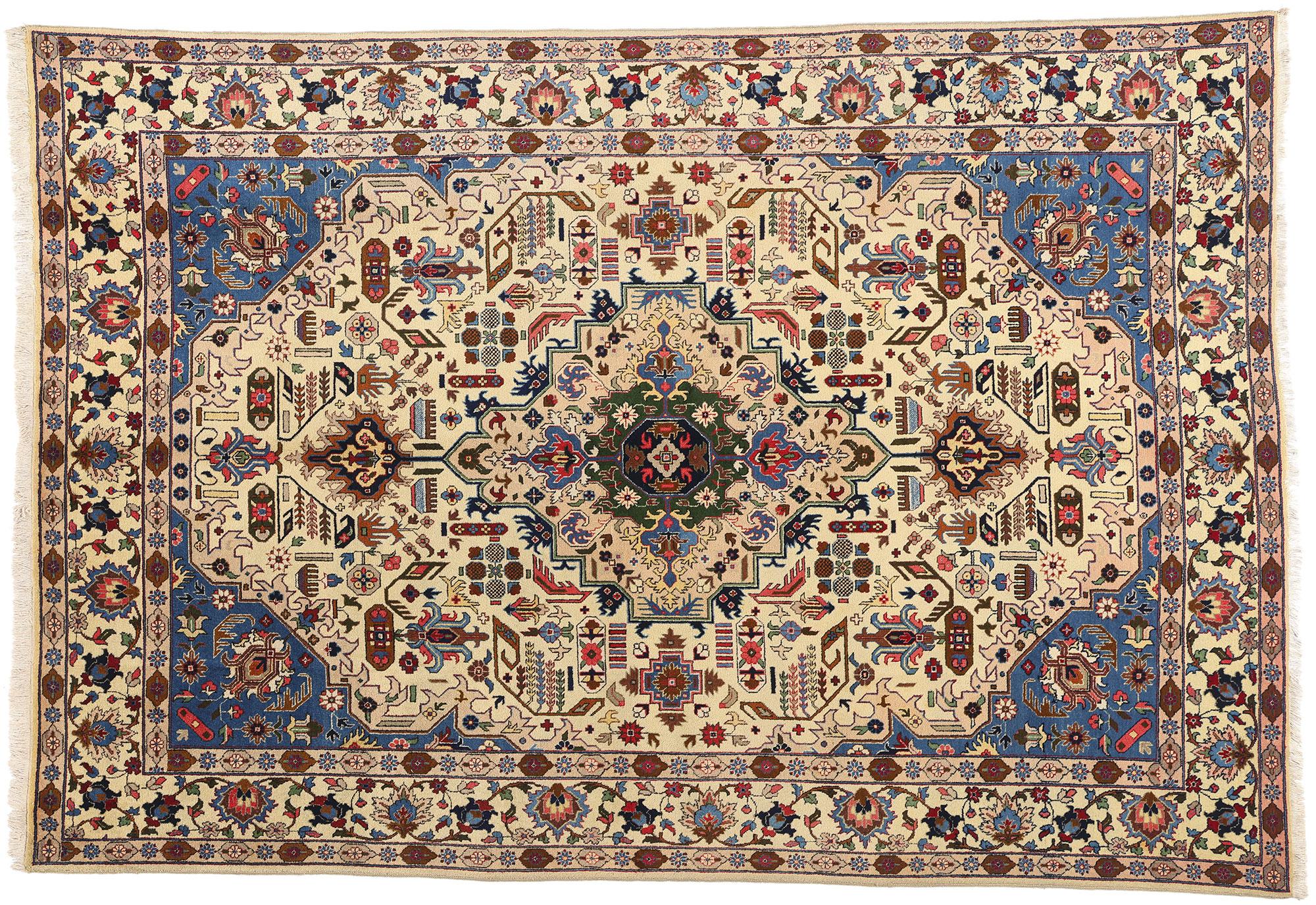 Persischer Täbriz-Teppich im modernen, traditionellen Stil im Angebot 4