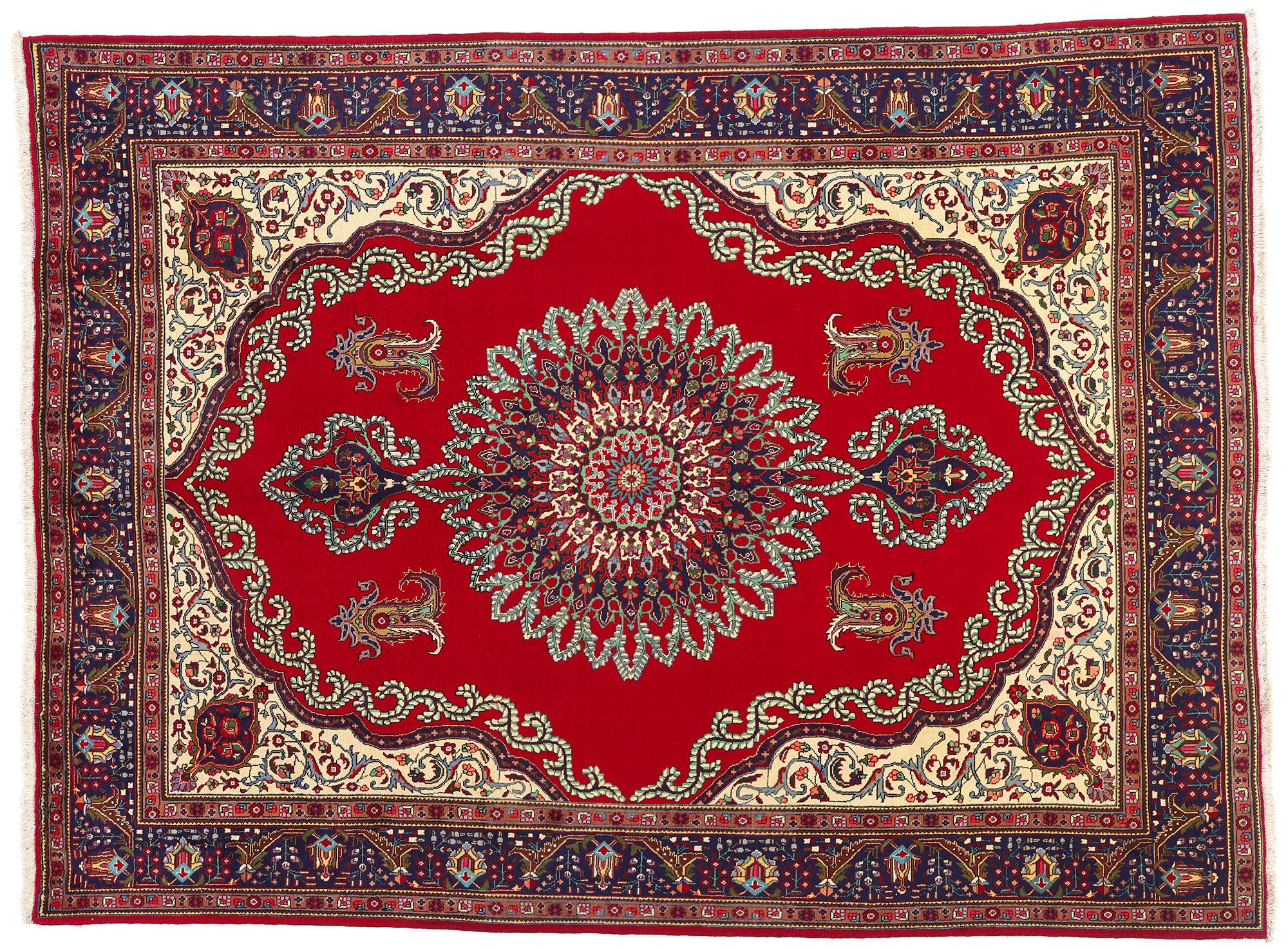 Persischer Täbris-Teppich mit königlichem Jacobean-Stil im Angebot 4