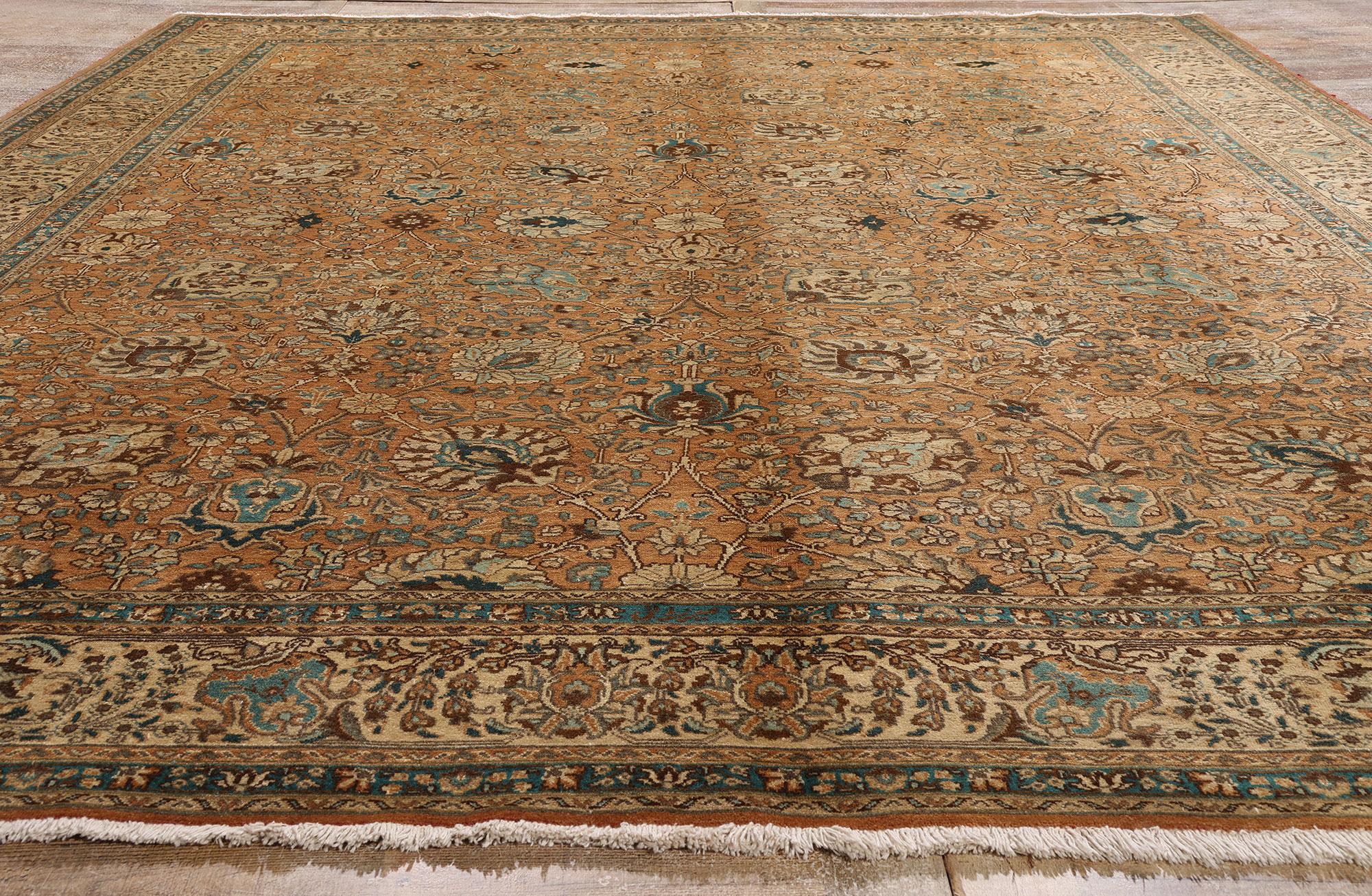 1960's Persian Tabriz Rug with Traditional Style In Good Condition For Sale In Dallas, TX