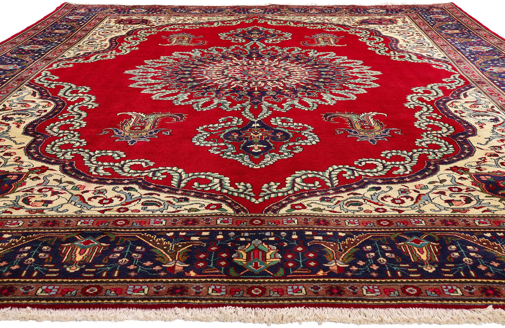 Persischer Täbris-Teppich mit königlichem Jacobean-Stil (Handgeknüpft) im Angebot