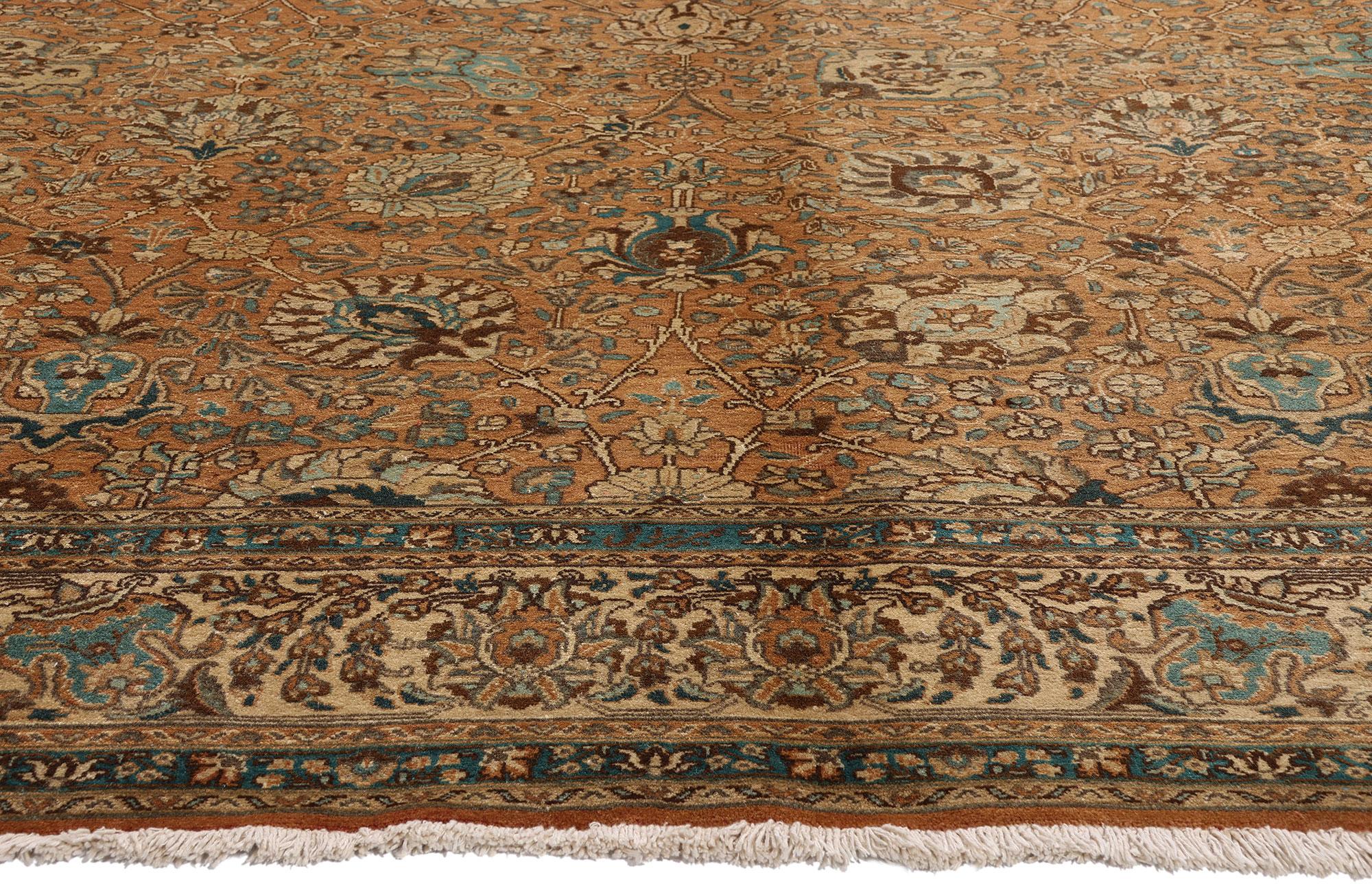 Wool 1960's Persian Tabriz Rug with Traditional Style For Sale