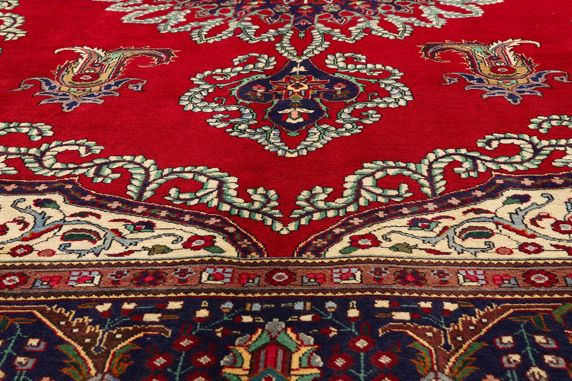 Persischer Täbris-Teppich mit königlichem Jacobean-Stil (20. Jahrhundert) im Angebot