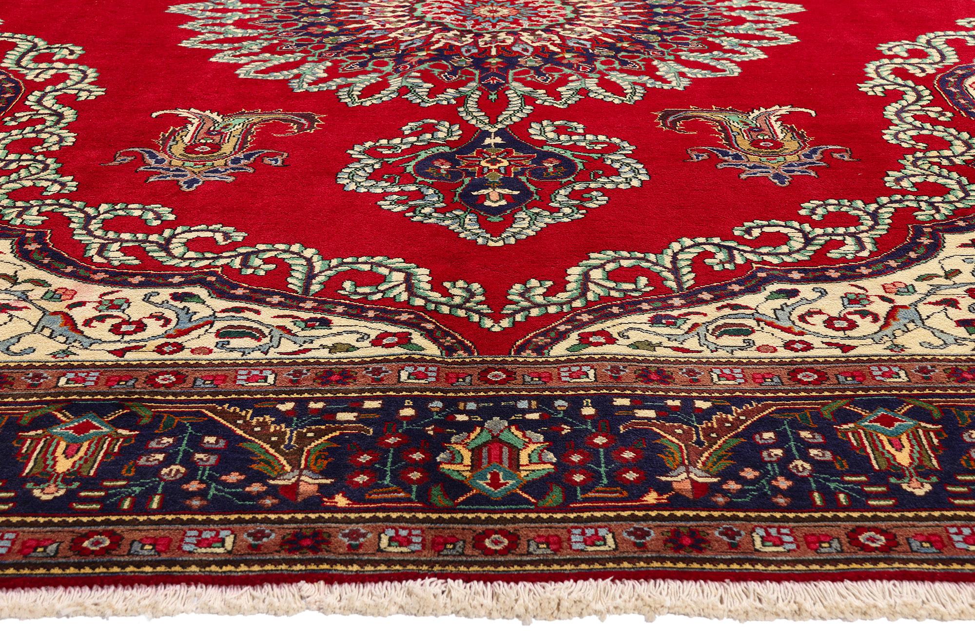 Persischer Täbris-Teppich mit königlichem Jacobean-Stil (Wolle) im Angebot