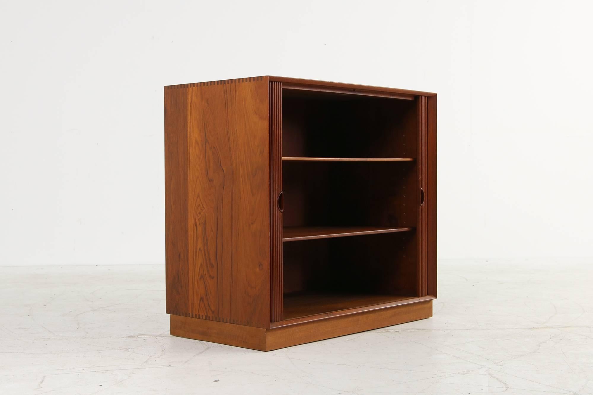 1960s Peter Hvidt Teak Cabinet with Tambour Doors Danish Modern Design Sideboard 3