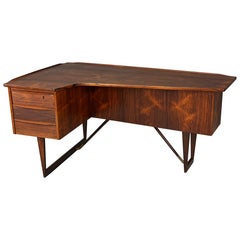 Bureau "Boomerang" de Peter Løvig Nielsen des années 1960 Hedensted Møbelfabrik