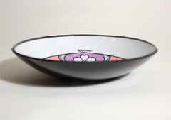 1960s Peter Max Psychedelic Pop Art Glass Bowl
