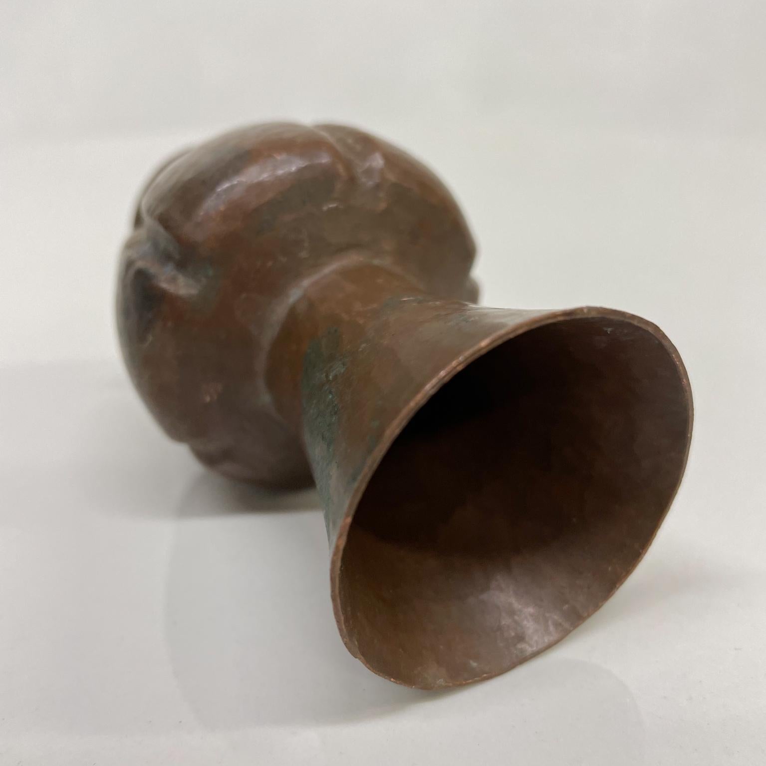 1960s Petite Hammered Copper Vase Santa Clara del Cobre Michoacan Mexico 1