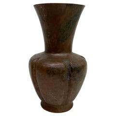 Used 1960s Petite Hammered Copper Vase Santa Clara del Cobre Michoacan Mexico