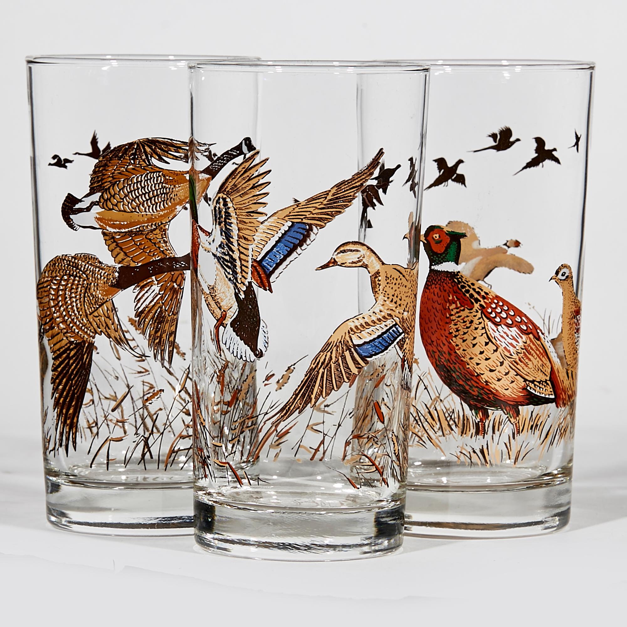 etched pheasant glasses