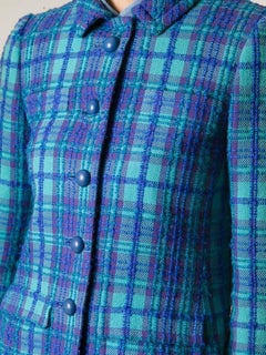Blaue gewebte Wolljacke von Philippe Venet aus den 1960er Jahren
