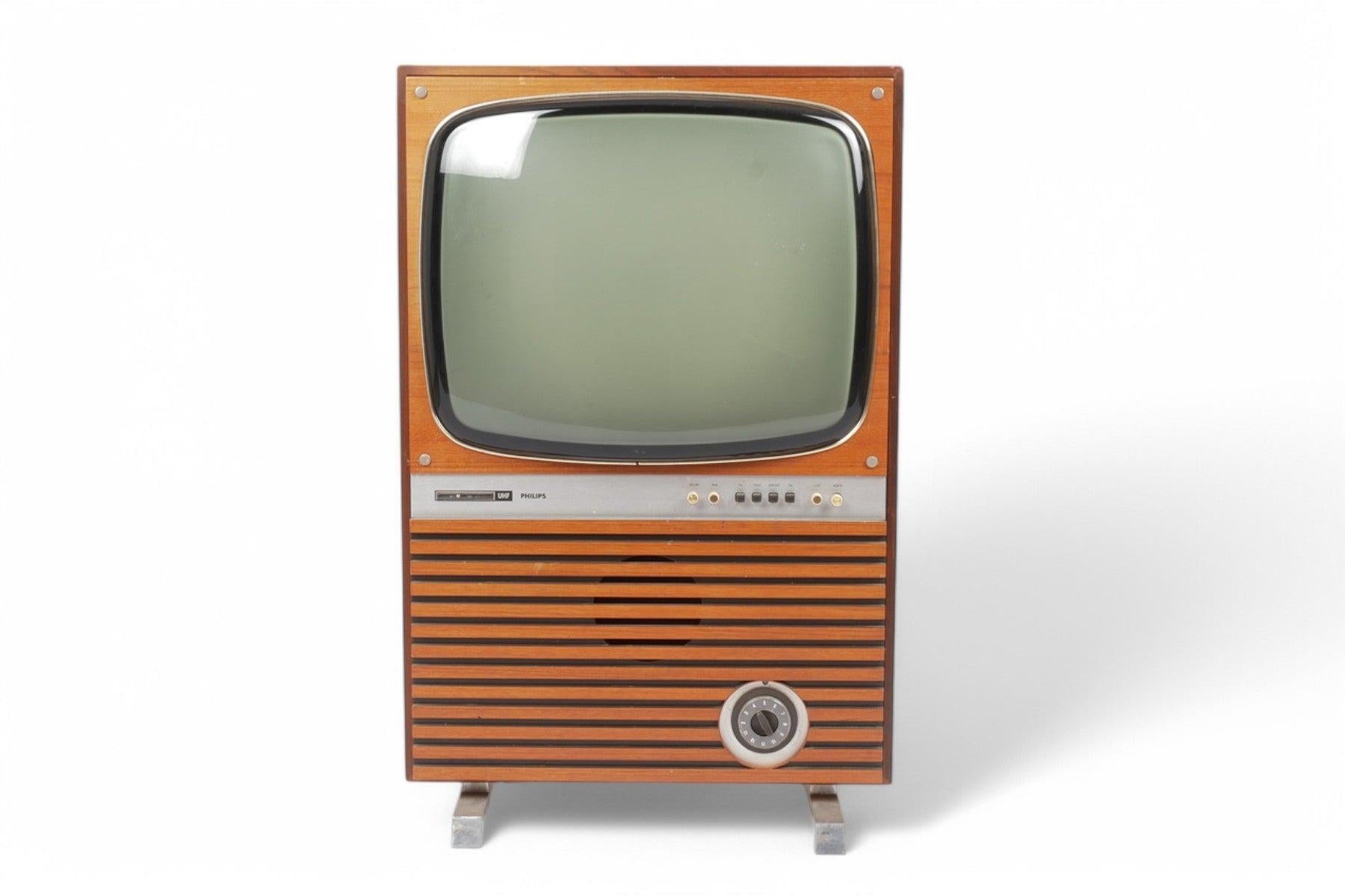 Origin: Denmark
Designer: Unknown
Manufacturer: Philips
Era: 1960s
Materials: Teak
Measurements: 23.75″ wide x 17.75″ deep x 36.75″ tall
