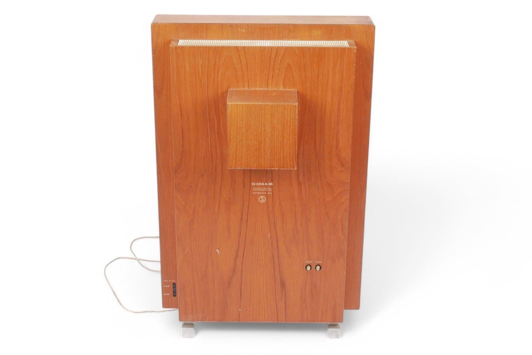 Danish 1960s Philips “Cs 2358 A” Tv Set in Teak For Sale