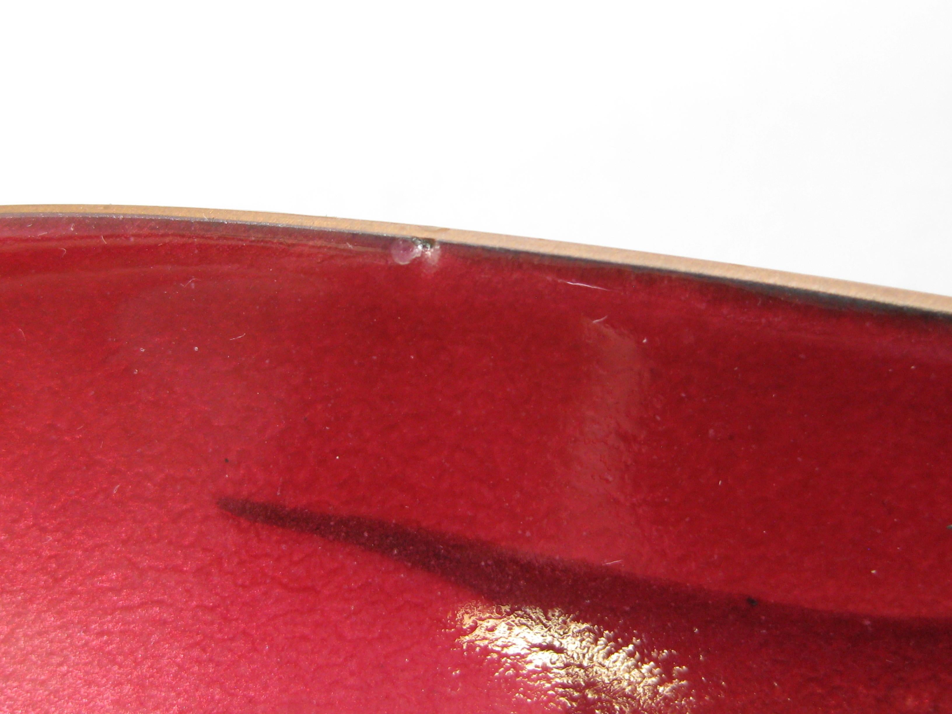 1960's Phyllis Wallen Enamel over Copper San Diego Modernist Abstract Bowl Dish For Sale 5