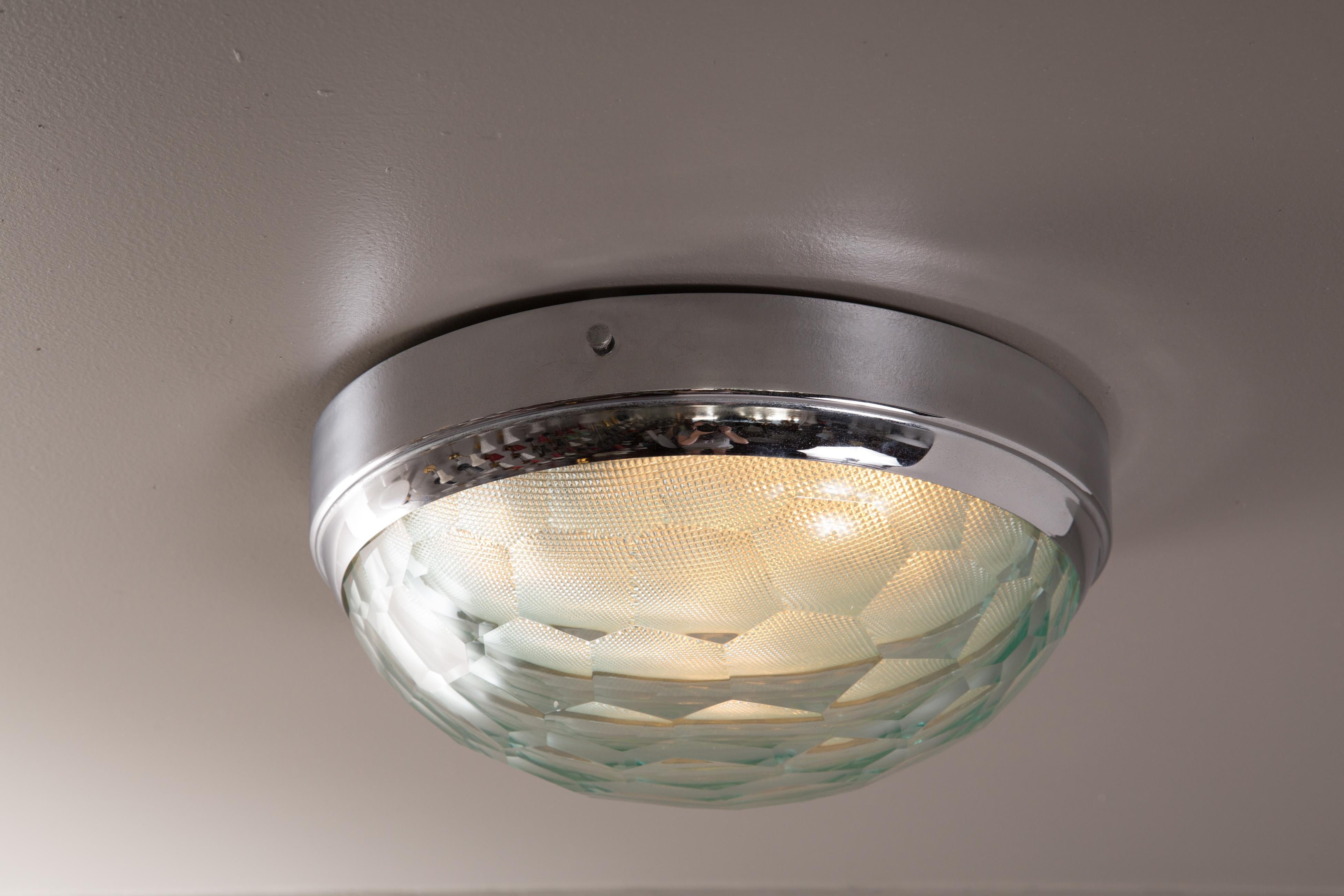 Mid-Century Modern Large 1960s Pia Guidetti Crippa Multifaceted Wall or Ceiling Light for Lumi