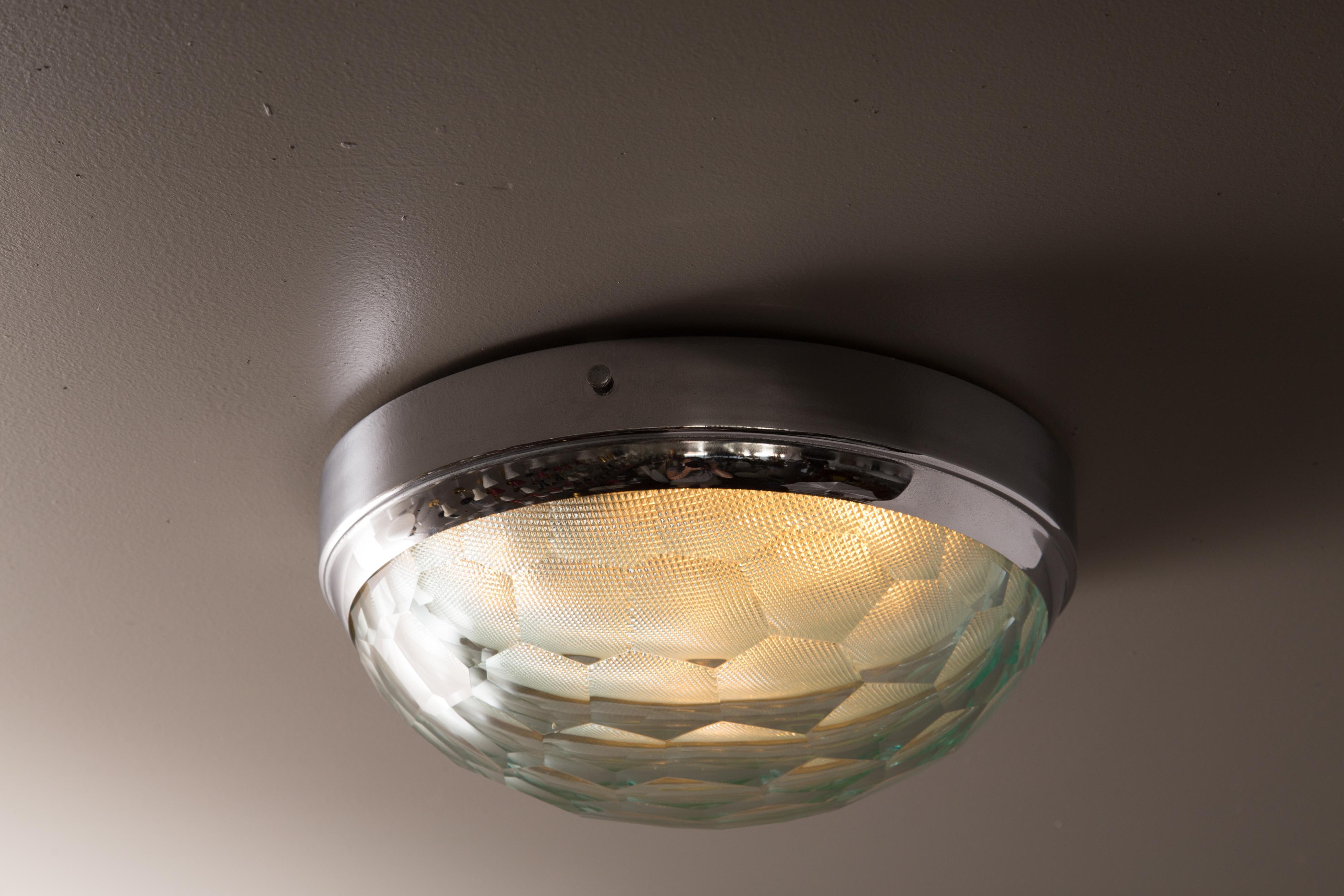 Large 1960s Pia Guidetti Crippa Multifaceted Wall or Ceiling Light for Lumi In Good Condition In Glendale, CA