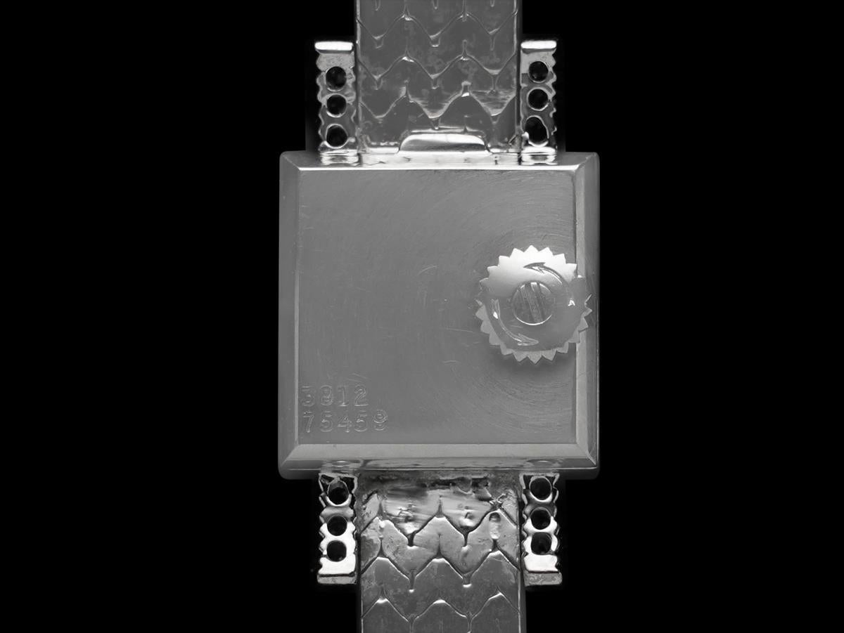 1960's PIAGET Damen Vintage Rückenwind 18K Weißgold & Diamant Uhr im Angebot 3