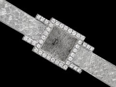 1960's Piaget Ladies Vintage Backwind 18K White Gold & Diamond Watch - Minty