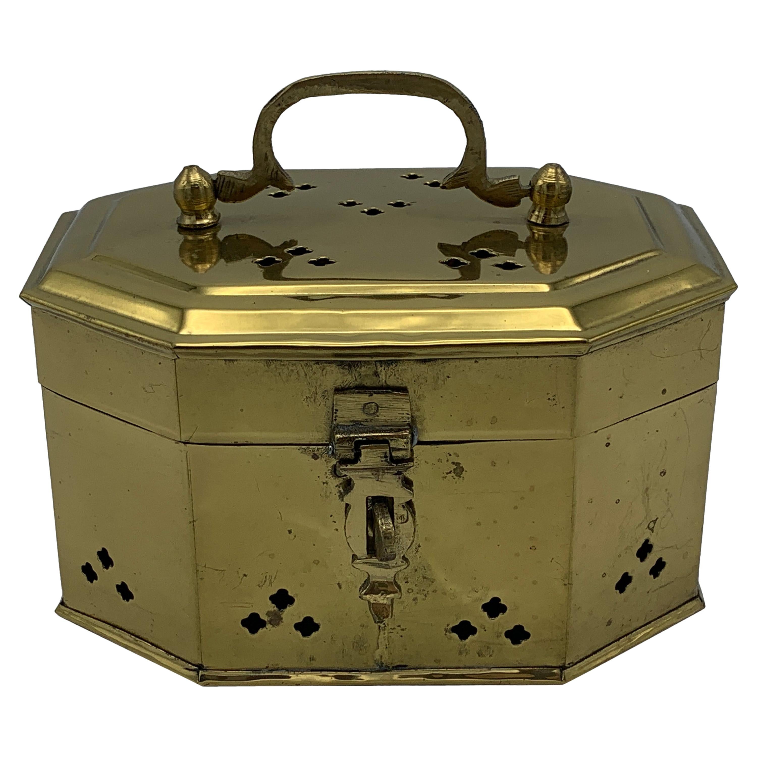 1960s Pierced Brass Cricket Box
