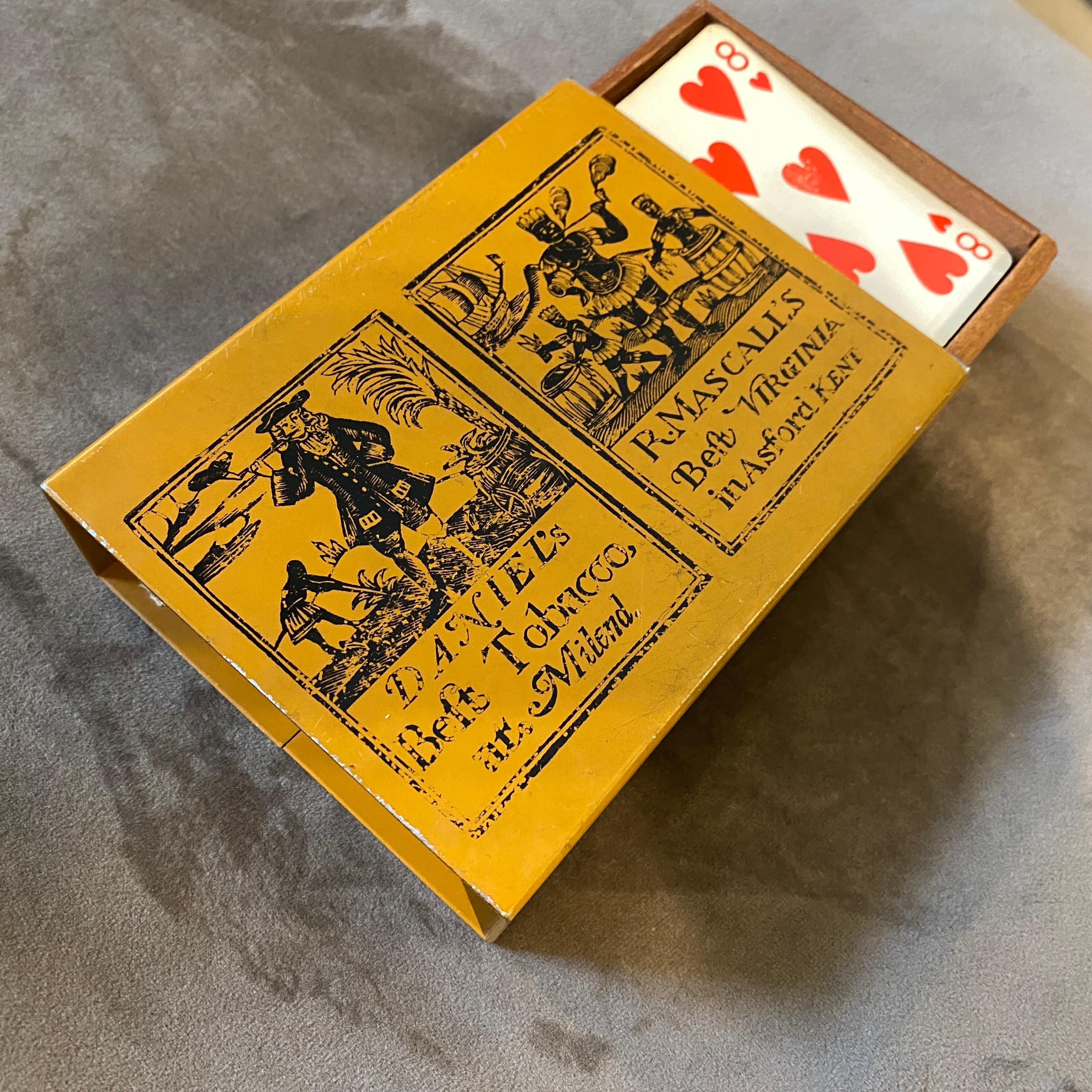 1960s Piero Fornasetti Mid-Century Modern Enameled Playing Card Box 3