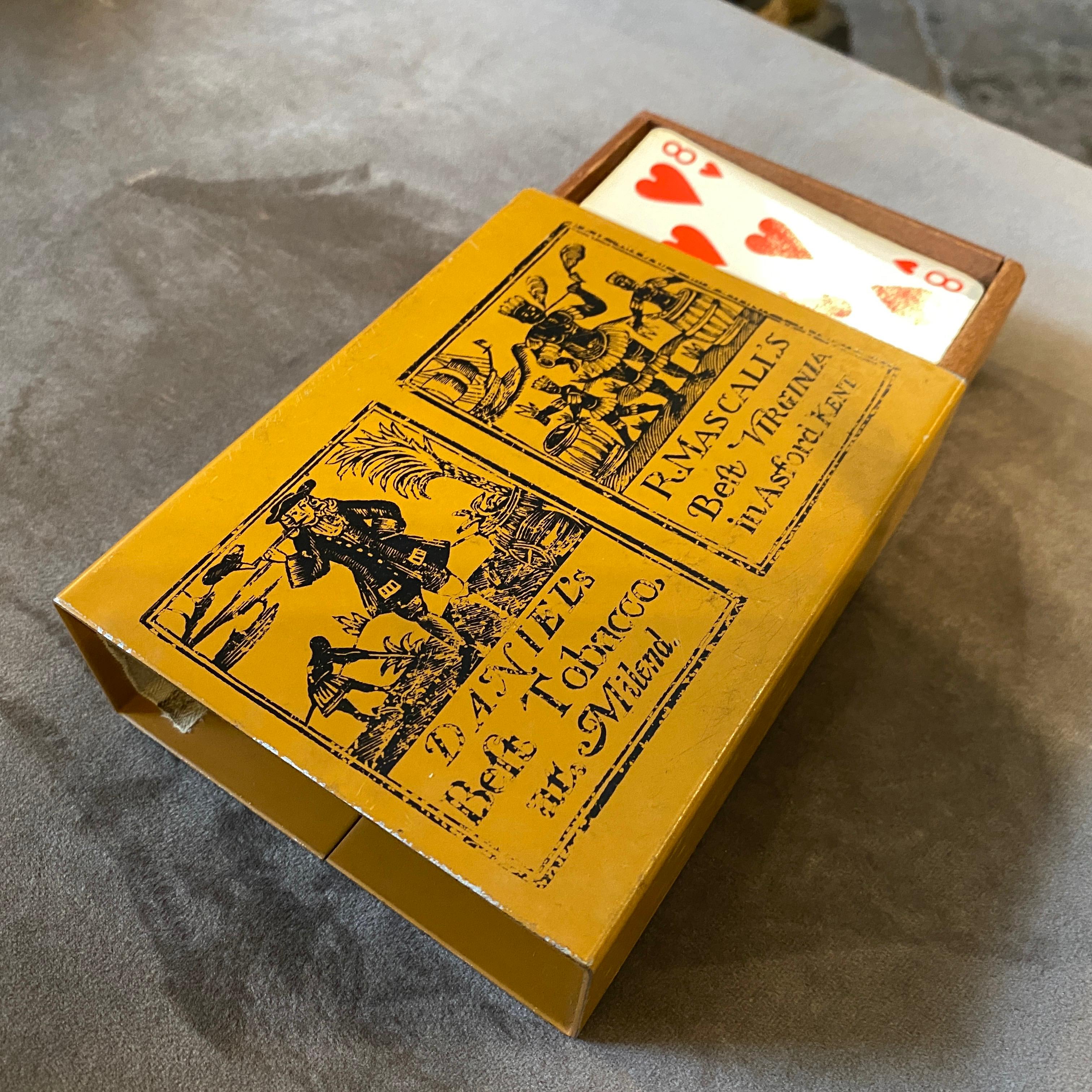 1960s Piero Fornasetti Mid-Century Modern Enameled Playing Card Box 1