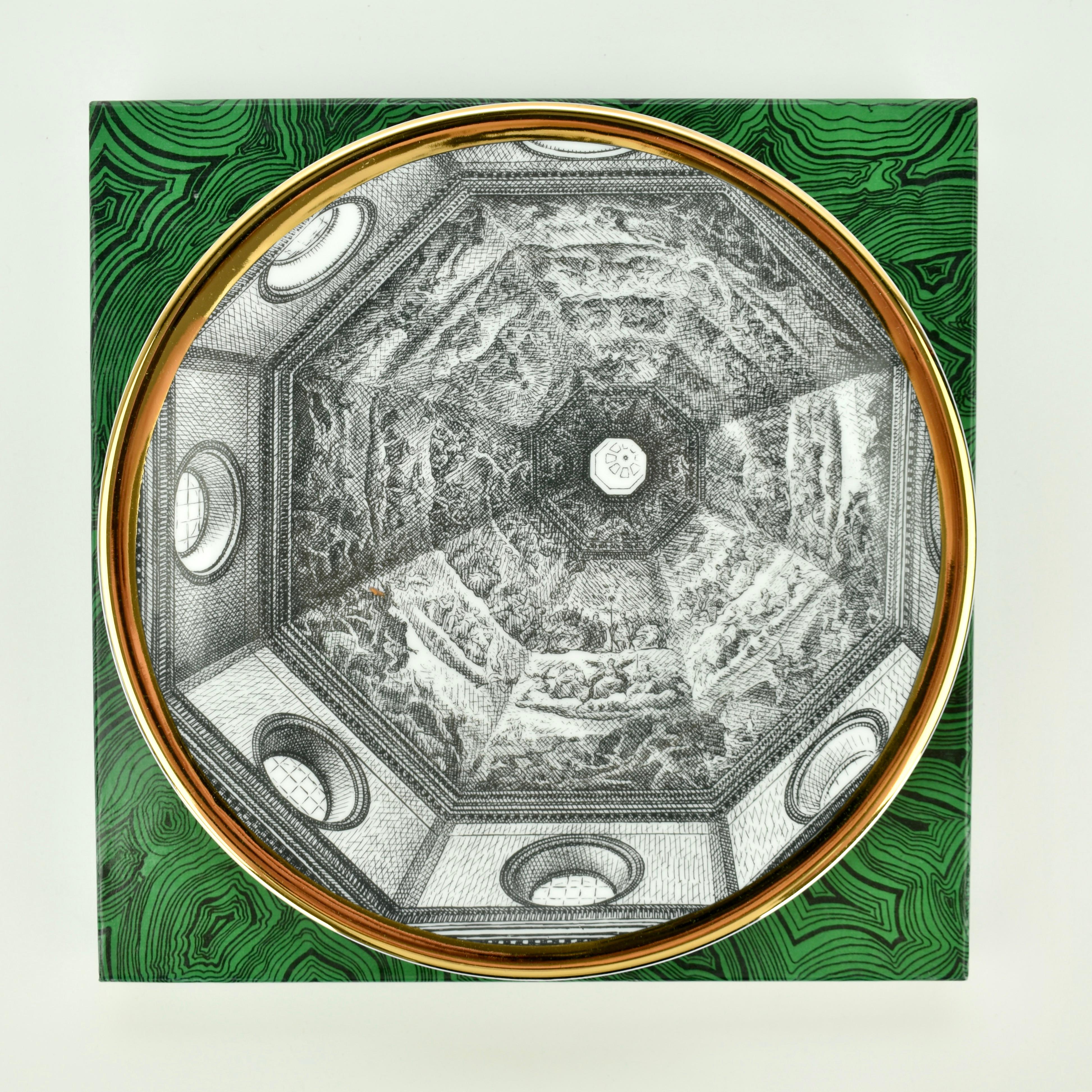 Italiano Piatto in porcellana Piero Fornasetti 1960 Cupola Santa Maria del Fiore in vendita