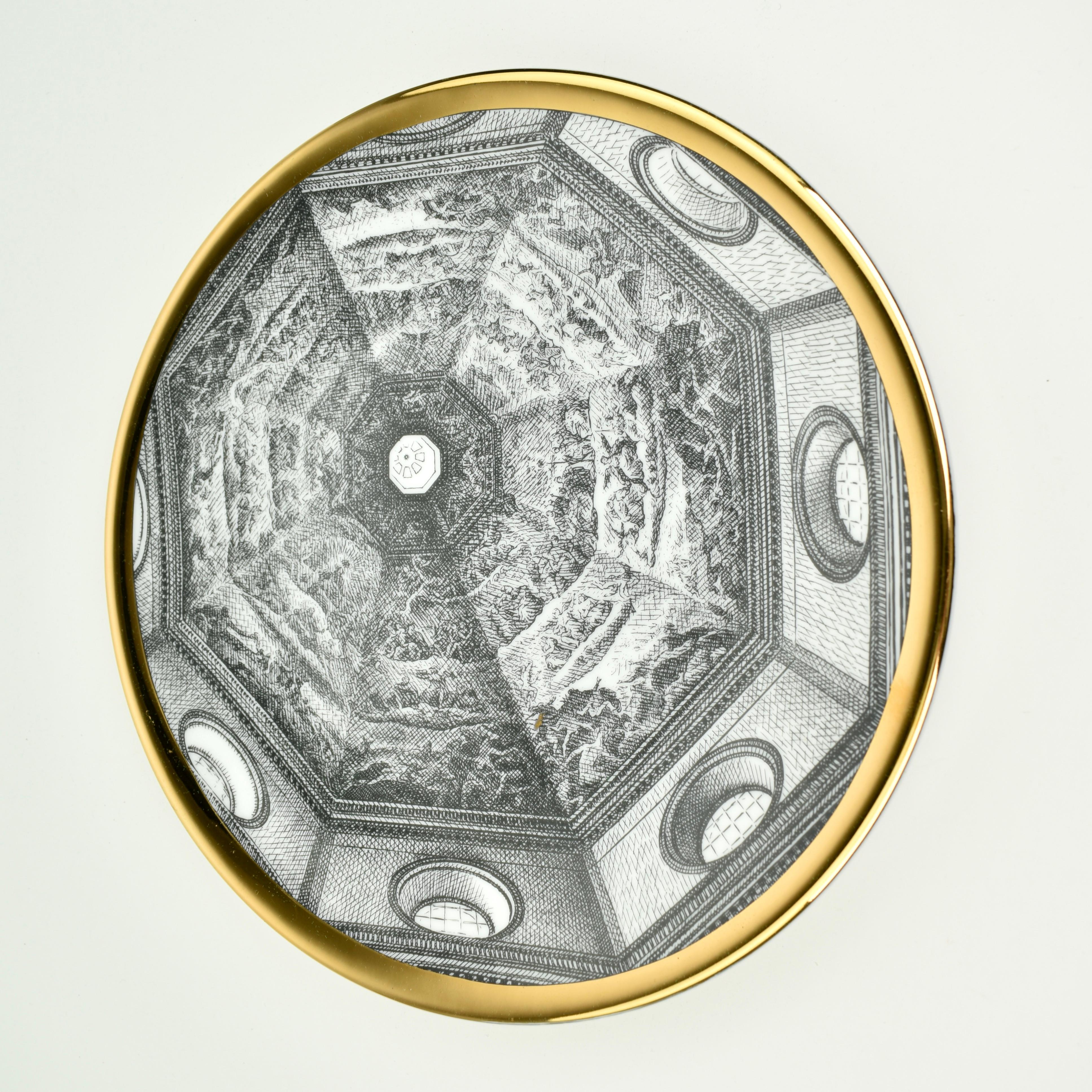 Piatto in porcellana Piero Fornasetti 1960 Cupola Santa Maria del Fiore In condizioni buone in vendita a AMSTERDAM, NL