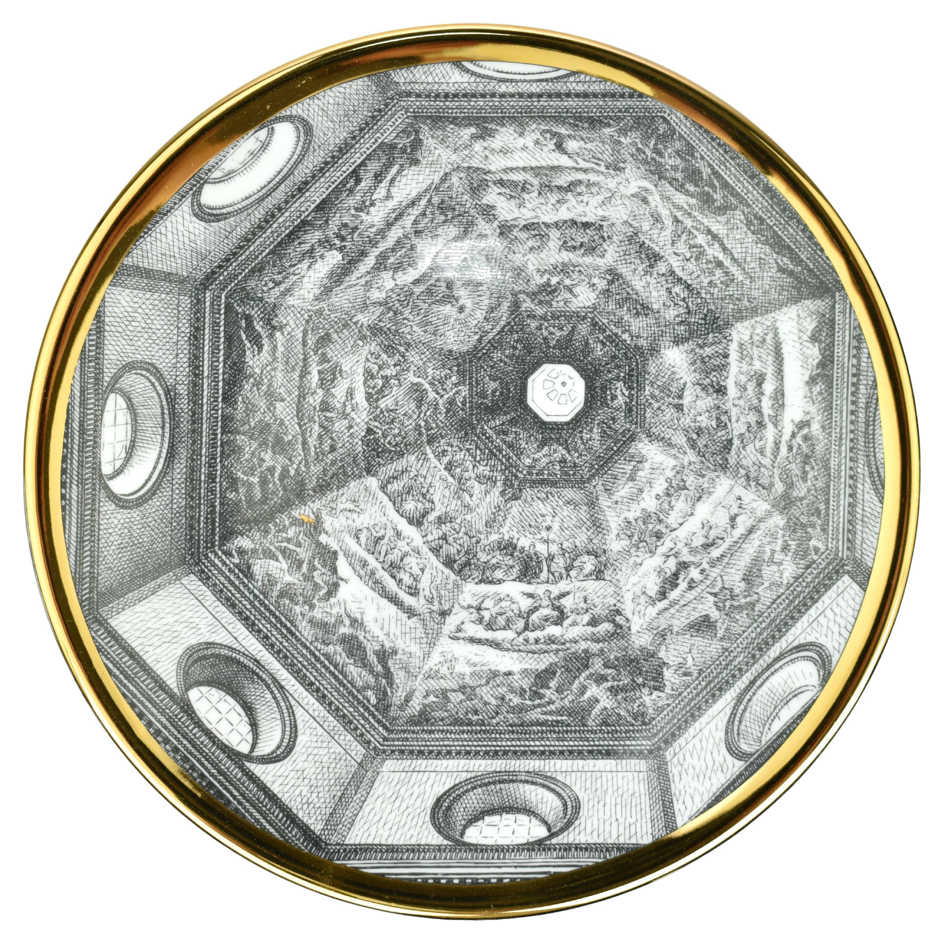 1960s Piero Fornasetti Porcelain Plate Cupola Santa Maria del Fiore