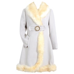 1960s Pierre Balmain Boutique trimmed with shearling Vintage wool coat