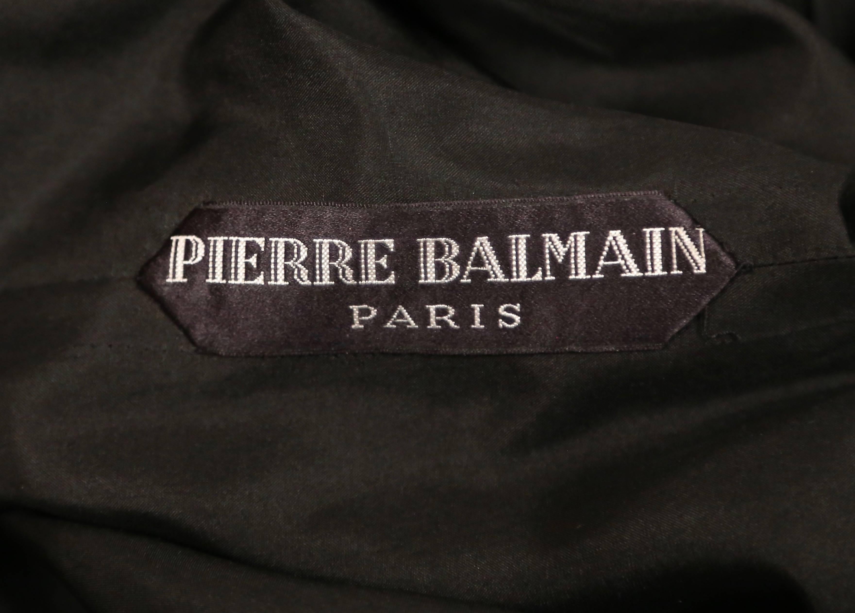 1960's PIERRE BALMAIN elaborately beaded silk and satin HAUTE COUTURE dress For Sale 1