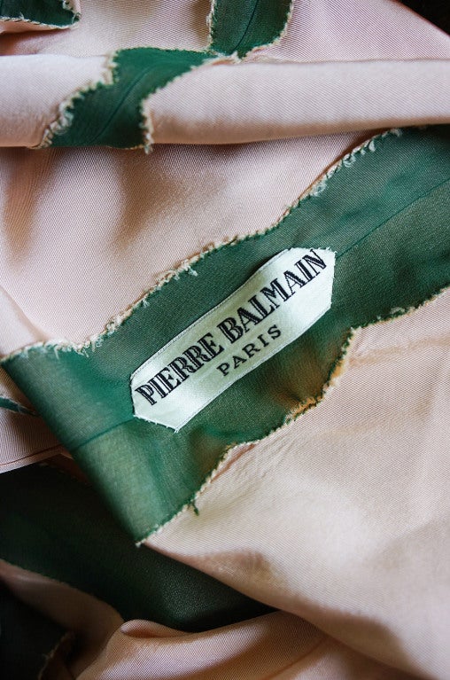 1960s Pierre Balmain Haute Couture Beaded Silk Dress 5