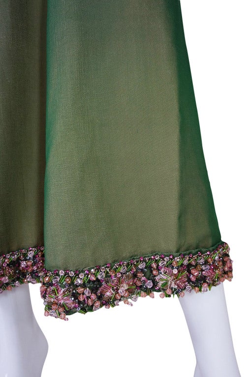 1960s Pierre Balmain Haute Couture Beaded Silk Dress 3