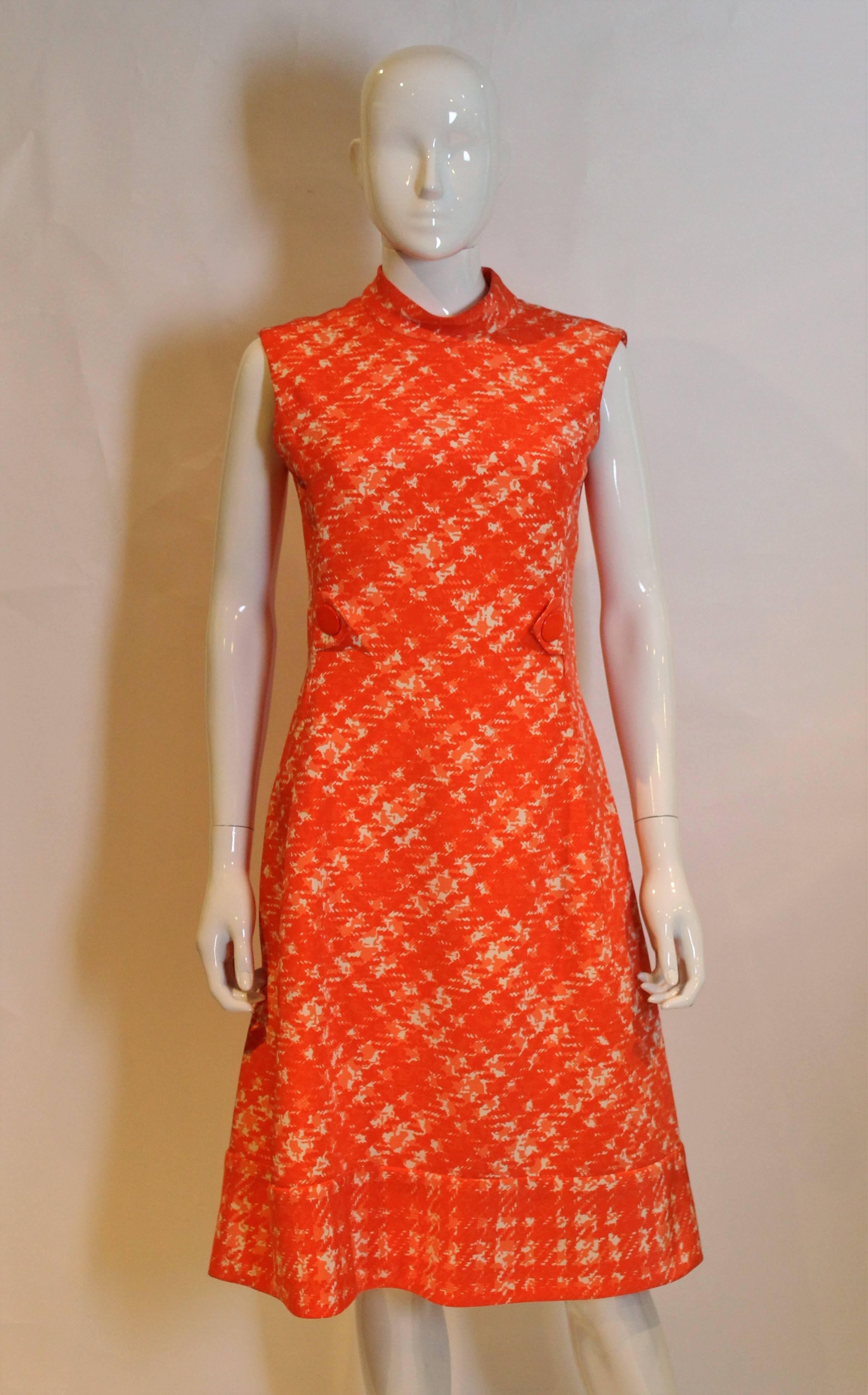 1960s Pierre Balmain Orange Dress and Jacket 2