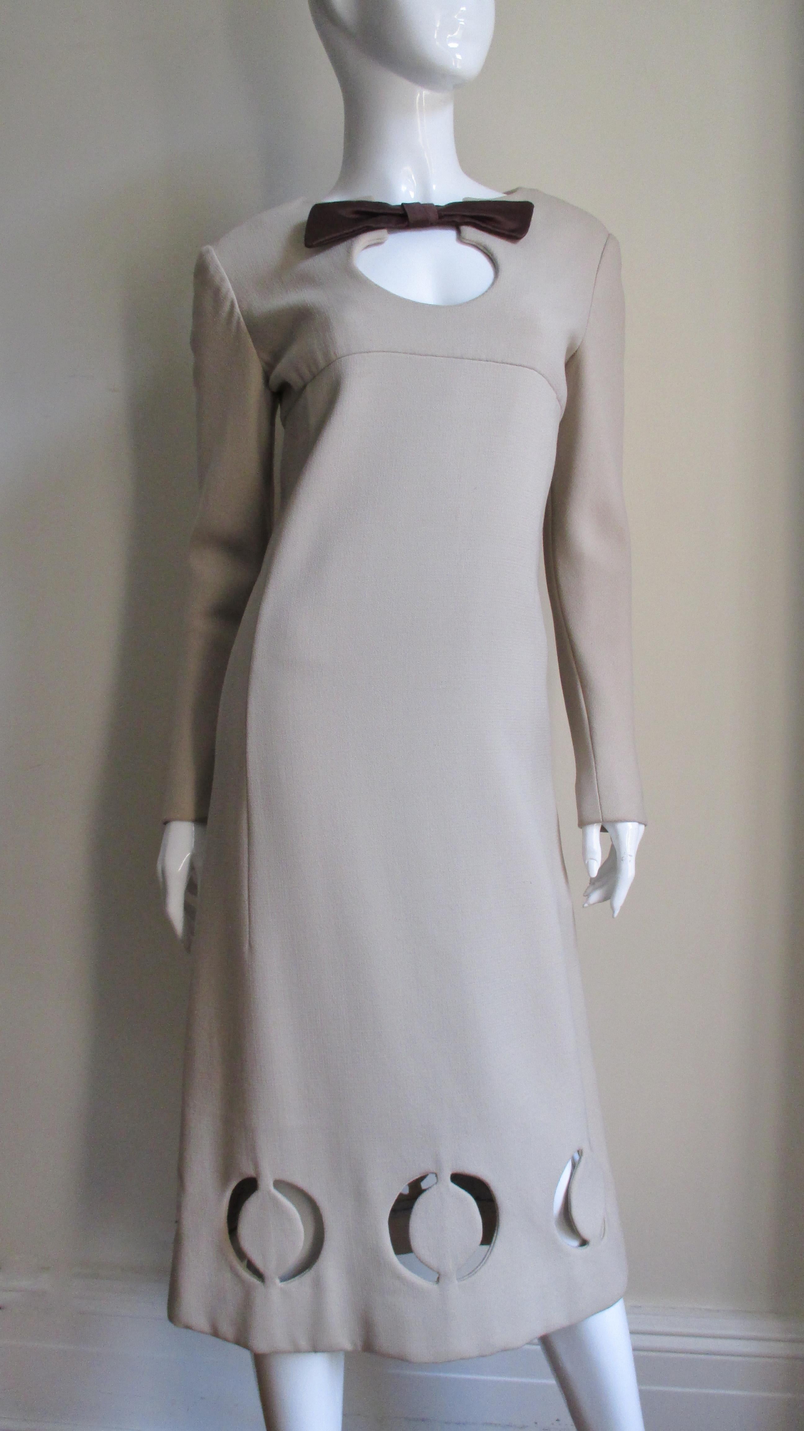  Pierre Cardin 1960s Dress with Cut out Hem In Good Condition In Water Mill, NY
